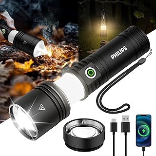 Flashlights High Lumens Rechargeable with Ignition Lens,2000lm Tactical Flashlights with Camping Lamp,2 Colors Zoomable 5Modes Reverse Charging LED Bright Flashlight for Home Outdoor Gift