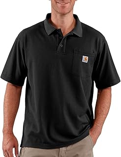 Men’s Loose Fit Midweight Short-Sleeve Pocket Polo