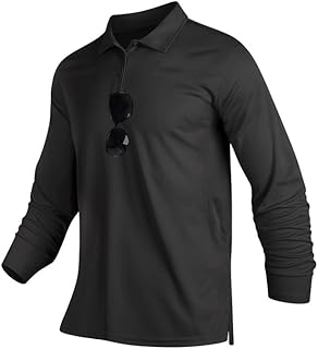 Sponsored Ad - Mens Golf Polo Shirts Short Sleeve Moisture Wicking Performance Tactical Athletic T Shirt Casual Collared Shirt