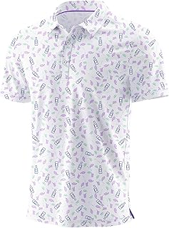 Men's Golf Polo Shirts Short Sleeve Performance Dry Fit Polo Shirt Moisture Wicking Casual Golf Shirts