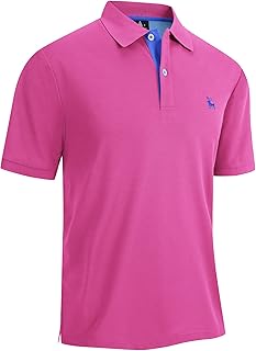 Polo Shirts for Men Short Sleeve Golf Polo Moisture Wicking Casual Collared Shirt Tennis Polo