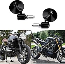 Sponsored Ad - Round 7/8" Handle Bar End Motorcycle Side Mirrors Compatible With Street Bike Cafe Racer Sports bikes Chopper, Cruiser Sport FZ8 FZ-07 09
