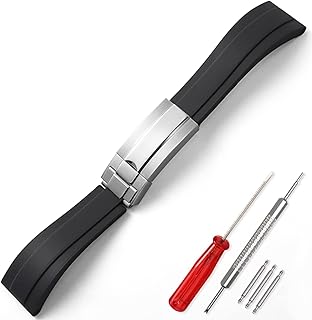 Sponsored Ad - Rubber Watch Band For Rolex Submariner Ghost Daytona Yachtmaster Rolex Rubber Strap 20mm Replacement and Omega Silicone Strap Wristband