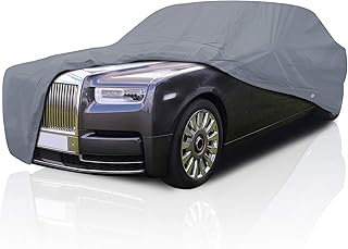 5 Layer Semi Custom Fit Car Cover for Rolls Royce Ghost 2011-2023 Sedan 4-Door All Weather Protection Windproof Snow-Proof Dust-Proof Scratch Resistant Full Coverage