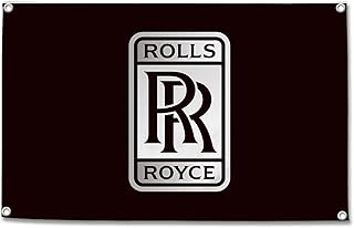 Car Racing Flag for Rolls-Royce Phantom Ghost Wraith Dawn Cullinan, Reusable Auto Emblem Hanging Flag, Handheld Flag, Garage Backdrop Cloth, Flag Banner,15.75in*23.62in
