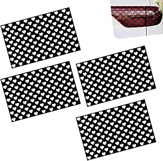 4 PCS Car Heart Rear Tail Light Stickers, 18.9" L x 11.81" Waterproof Heart Pattern Taillight Stickers, Self-Adhesive PVC Cute Decorative Decals, Universal for Most Cars (Black)