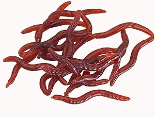 BeeSpring 100PCS Worms Soft Fishing Lure Baits