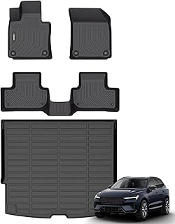 Sponsored Ad - for Volvo XC60 Recharge Floor Mats 2022-2025, Car Mats for XC60 Recharge All Weather Floor Mats Front& Rear Row & Cargo Liner XC60 Recharge Accessories Black
