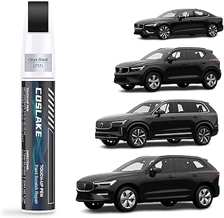 Car Touch Up Paint(Onyx Black(717)) for Volvo, Car Paint Scratch Repair Kit, Quick & Easy Solution to Repair, 2 in 1 Scratch Remover Pen with 2PCS Disposable Micro Applicators