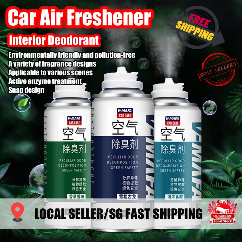 SG Stock VMAFA Car Air Freshener Deodorizer & Disinfectant Interior Air Freshener| One-Button Click Self-Spray Remove Odor